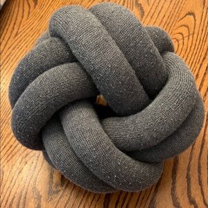 Design house Stockholm wool blend Gray Maze Knotted Pillow Knitted Unique decor